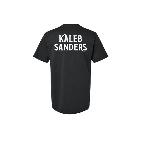 Black Tee Shirt - Front Pocket Initials