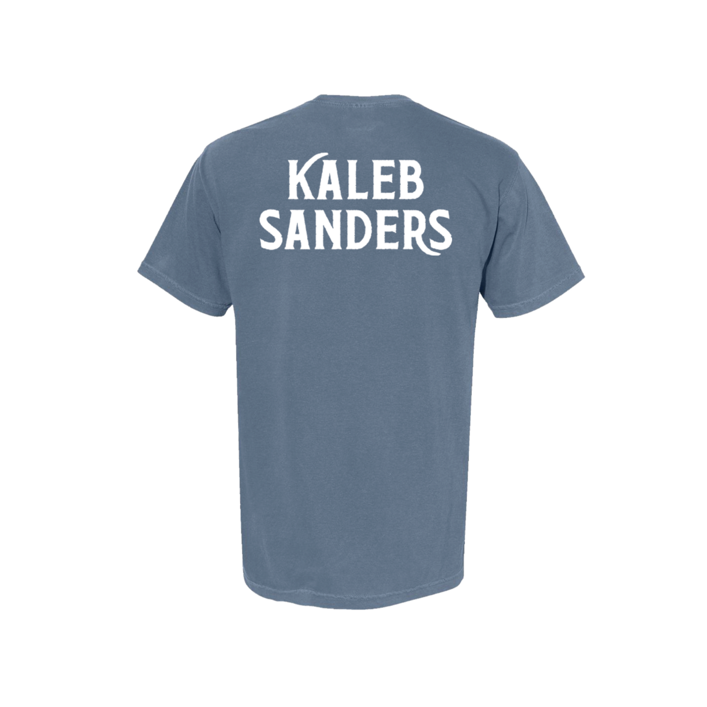 Blue Tee Shirt - Front Pocket Initials